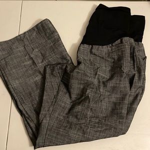 SOLD - Oh Baby by Motherhood Gray Dress Pants - Full Elastic Waist - Size 1X